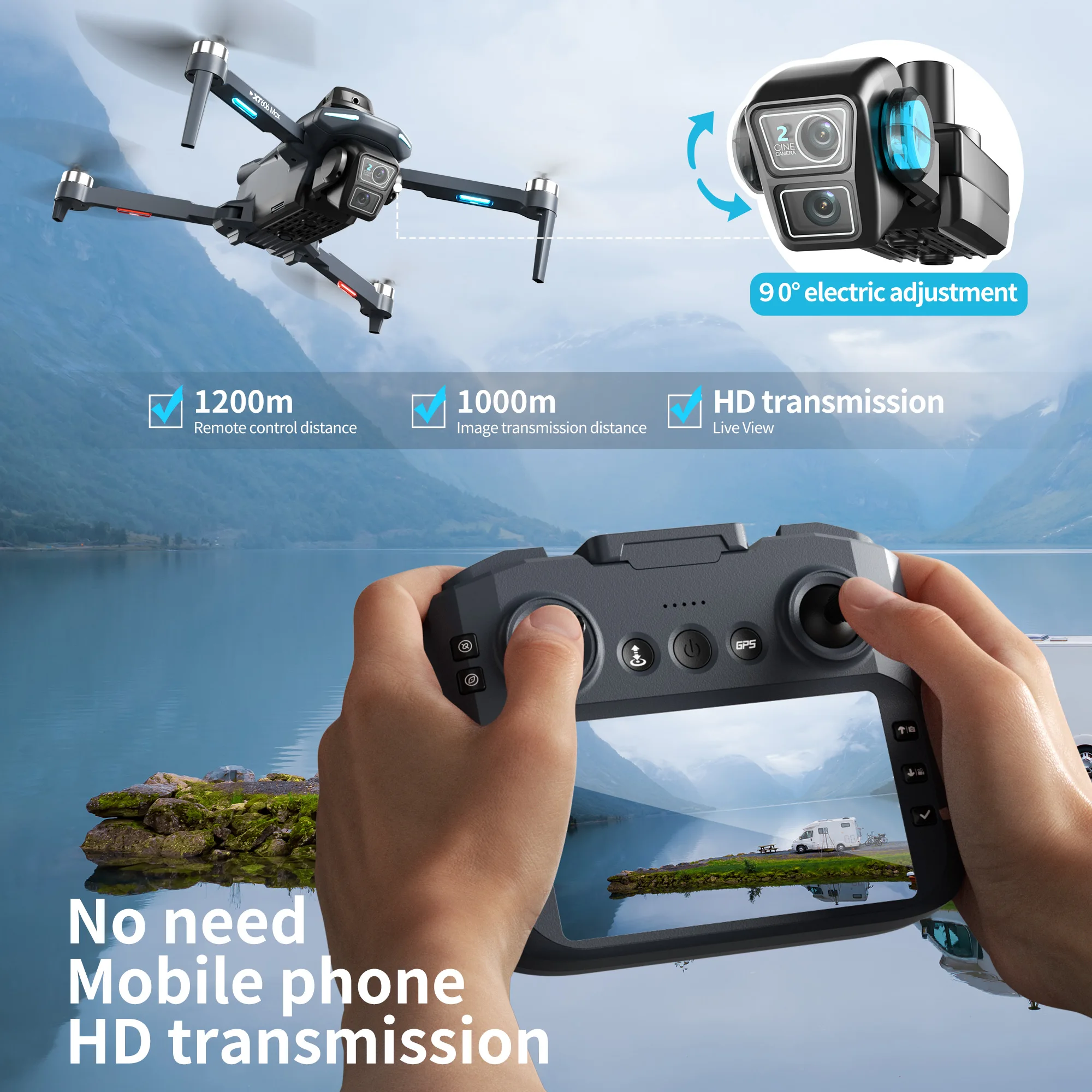 Dron Profesional Lenovo XT606  - Drone Photogrammetry reseña y precio